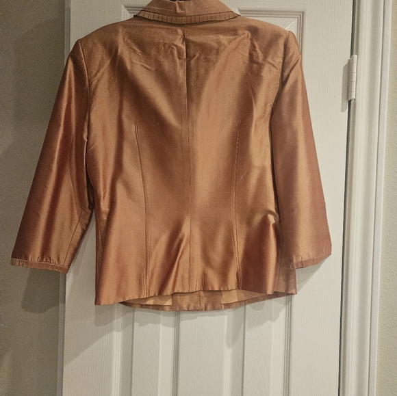 Victoria Pappas silk Blazer in Bronze size 8 - Picture 4 of 4